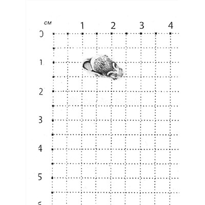 Мышь кошельковая из черненого серебра М-036ч
