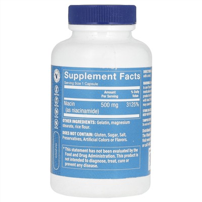 The Vitamin Shoppe Niacinamide, 500 mg, 100 Capsules