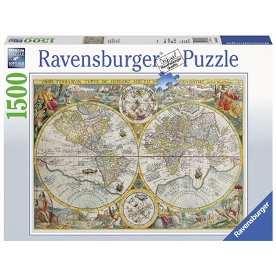 Ravensburger. Пазл карт. 1500 арт.16381 "Историческая карта"