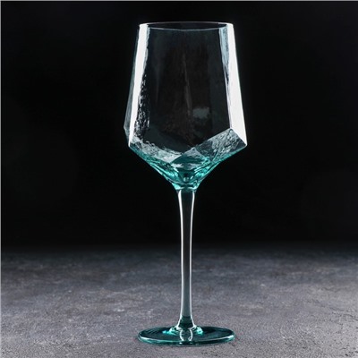 Бокал стеклянный для вина Magistro «Дарио», 500 мл, 7,3×25 см, цвет изумрудный