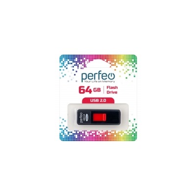 64Gb Perfeo S03 Black USB 2.0 (PF-S03B064)