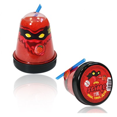 Игрушка ТМ "Slime "Ninja" арт.S130-17 с ароматом клубники, 130 г. "боится холода" /40