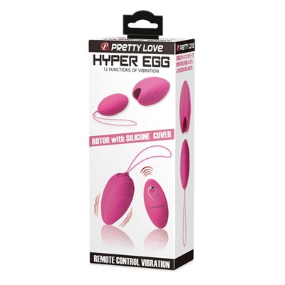 Виброяйцо  PRETTY LOVE Hyper Egg со съемной оболочкой с пультом ДУ, 12 функций