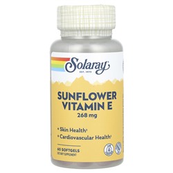 Solaray Витамин E из подсолнечника - 268 мг - 60 мягких капсул - Solaray