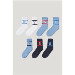Multipack of 7 - letters - socks with motif
