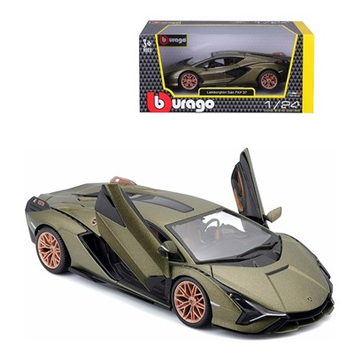 BBurago. Модель "Lamborghini Sian FKP 37" 1:24 зеленая арт.18-21099