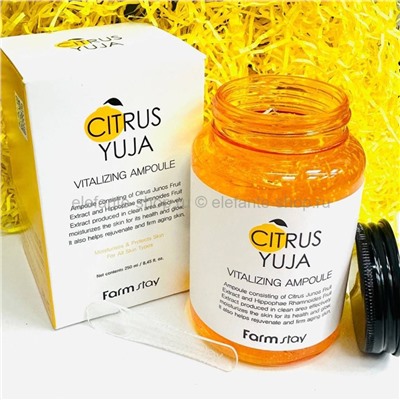 Ампульная сыворотка Farmstay Citrus Yuja Vitalizing Ampoule 250ml (13)