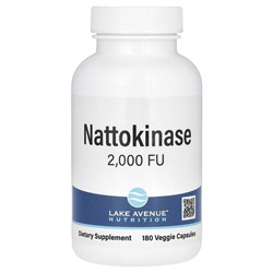 Lake Avenue Nutrition Наттокиназа, 2000 FU, 180 растительных капсул