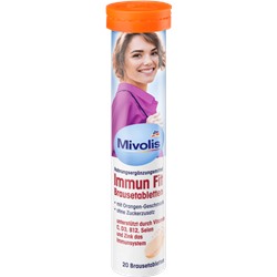 Mivolis Immun Fit Brausetabletten Комплексные витамины для поднятия иммунитета, растворимые шипучие таблетки 20 шт.