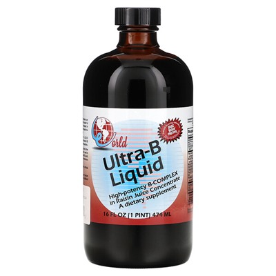 World Organic Жидкость Ultra-B, 16 жидких унций (474 мл)