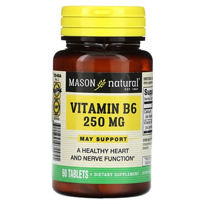 Mason Natural Витамин B6 - 250 мг - 60 таблеток - Mason Natural