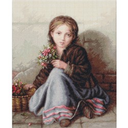 Набор для вышивания "Девочка с цветами"