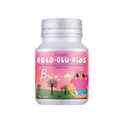 Витаминизированные жевательные таблетки Бета Глу Кидс 100 таблеток / Giffarine Beta-Glu-Kids White Malt Chewing tablets with Beta-Glucan and Vitamin C  100 tablets