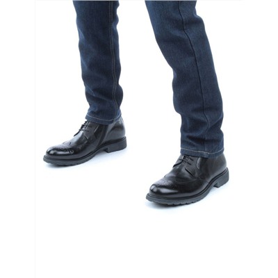 01-H9053-B1-SW3 BLACK Ботинки демисезонные мужские (натуральная кожа)