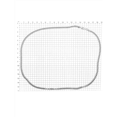 Цепь из серебра родированная - Панцирная, 55 см 925 пробы 100712055р панцирь