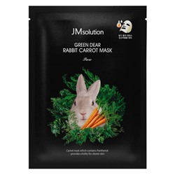 JMsolution* Green Dear Rabbit Успокаивающая тканевая маска с экстрактом моркови