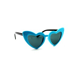 Детские солнцезащитные очки сердце голубой