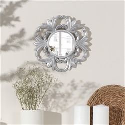 Зеркало настенное «Цветочки», d зеркальной поверхности 11 см, цвет «состаренное серебро»