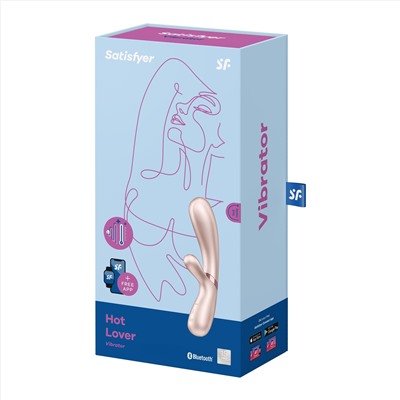 Вибромассажер Satisfyer  "Hot Lover" с возможностью управления через приложение - жемчужный