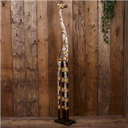 Сувенир дерево "Желтый жираф с ногами в полосочку" 14х22х150 см