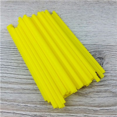 Палочки для кейк-попсов пластиковые 15 см 50 шт Желтые
