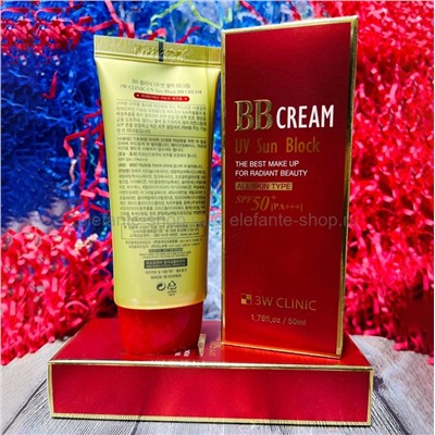 Солнцезащитный крем 3W Clinic B Cream UV Sun Block SPF50+ PA+++ 50ml (125)