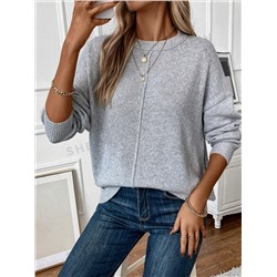 SHEIN Frenchy Pullover mit Naht, Detail, Drop Shoulder