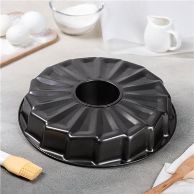 Форма для выпечки «Немецкий кекс. Долька», 30,5×5,5 см, антипригарное покрытие, цвет чёрный