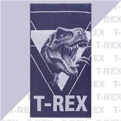 Полотенце махровое Этель T-REX, 70х130 см, 100% хлопок, 420гр/м2