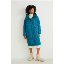 Quilted coat with hood - BIONIC-FINISH®ECO - recycled