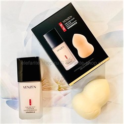 Набор VZN Thin and Light Concealer Liquid Foundation, крем-консилер и спонж