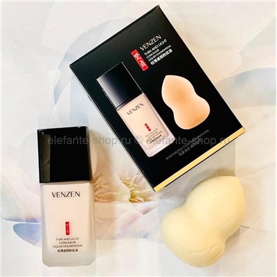 Набор VZN Thin and Light Concealer Liquid Foundation, крем-консилер и спонж