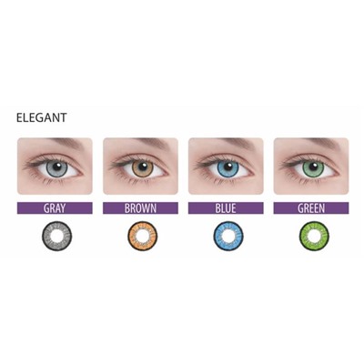 Цветные контактные линзы Adria Elegant - Green, -5.0/8,6, в наборе 2шт