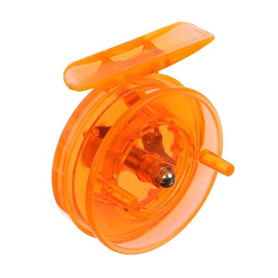 Катушка инерционная, пластик, диаметр 5.5 см, цвет оранжевый, 806S