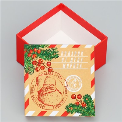Набор подарочных коробок 10 в 1 «Новогоднее послание», 10 × 10 × 6 – 28 × 28 × 15 см