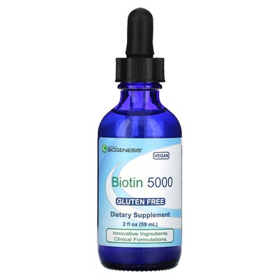 Nutra BioGenesis Биотин 5000 - 59 мл - Nutra BioGenesis