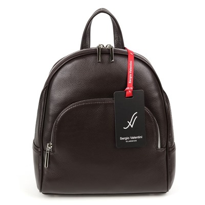 Женский кожаный рюкзак Sergio Valentini SV-SZ748/C Д.Браун