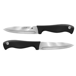 Нож для овощей 12.7см/5", чёрная ручка Soft Touch, сталь 8CR13Mov 1,5 мм, (блистер)LR05-50 LARA