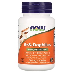 NOW Foods Gr8-Dophilus, 60 растительных капсул