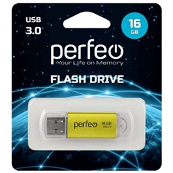 16Gb Perfeo C14 Metal Series Gold USB 3.0 (PF-C14Gl016ES)
