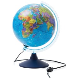 Глобус "День и ночь" с двойной картой - политической и звездного неба Globen, 25см, интерактивный, с подсветкой от сети   очки виртуальной реальности