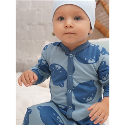 Голубой комбинезон с мишками "MISHKA" для новорождённых (601162465)